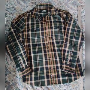 Roots Plaid Green and Brown Men's Shirt